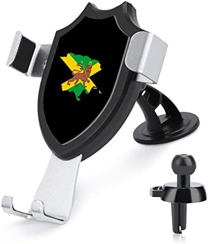 ג'מייקה ראסטה אריה דגל רכב פנים טלפון הר אוויר אוויר קליפ מחזיק טלפון סלולרי מתכוונן לסמארטפון