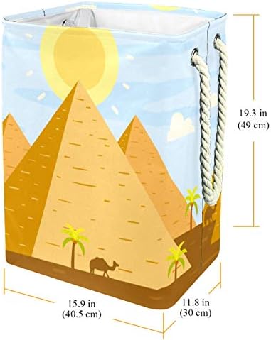 דייה פירמידות מצרים סלי כביסה סל גבוה חסון מתקפל למבוגרים ילדים בני נוער בנות בחדרי שינה אמבטיה 19.3איקס