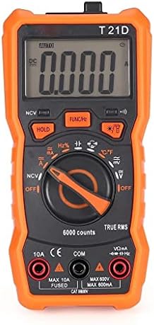 Slatiom Digital Multimeter 6000 ספירות טווח אוטומטי AC/DC מתח מתח פלאש אח אחורי מסך גדול עם מוליכי מבחן