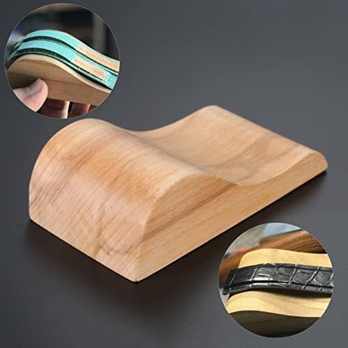 כלי דפוס קיפול עץ אשור DIY שעון בעבודת יד רצועת עור חגורת עור כלים לכיפוף עור