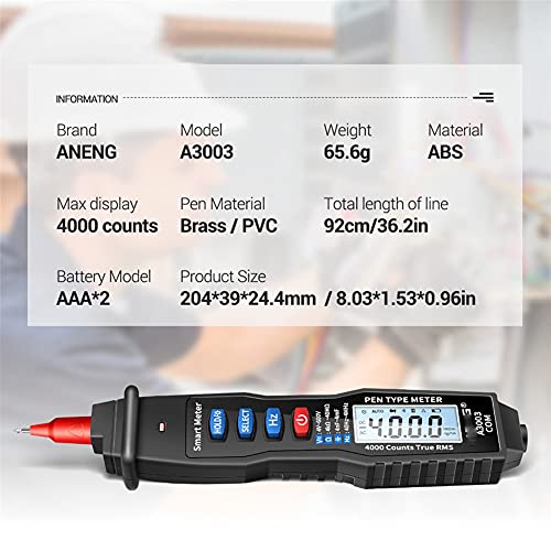 XDCHLK A3003 דיגיטלי Multimeter PEN סוג 4000 ספירות עם AC AC/DC מתח התנגדות דיודה המשכיות כלי בודק