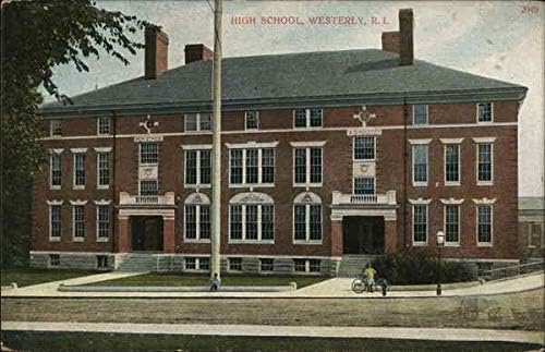 בית הספר התיכון מערבי, רוד איילנד ריי מקורי גלויה עתיקה