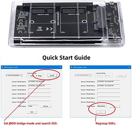 Xiwai כפול msata mini-sata SSD כרטיס JBOD RAID0 SPAN BRIDGE ל- USB3.0 TYPE-C USB-C 2.5 אינץ 'מארז משולב