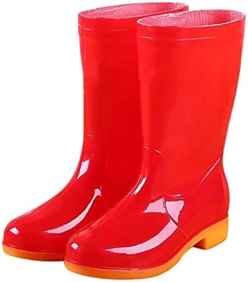 Sinzelimin גשם לנשים מגפי גשם פלטפורמות גשם ללא החלקה נעלי גינה אטומות למים נעלי מדרסים מדרסים חיצוניים