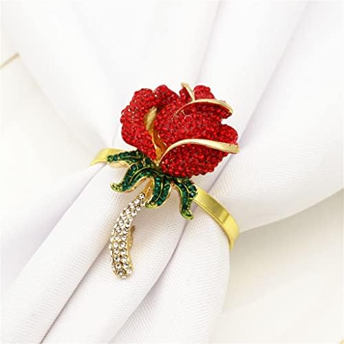 ZHYH 30 יחידות יום האהבה פרח מפית מפית כפתור מלון מסיבת חתונה מפית טבעת טבעת טבעת טבעת