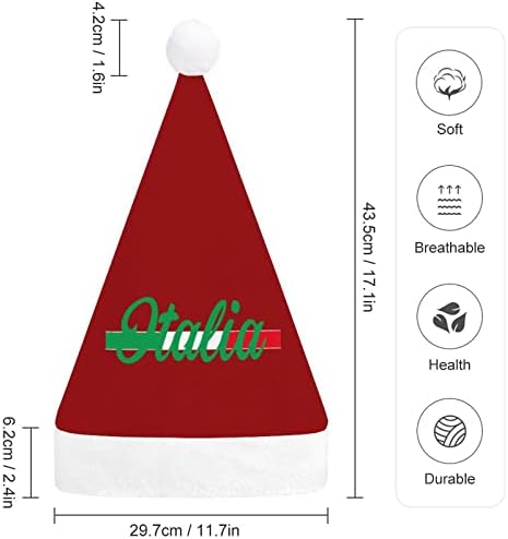 איטליה דגל חג המולד כובע אישית סנטה כובע מצחיק חג המולד קישוטים