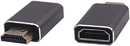 Kework 2 חבילה HDMI 8K מאריך, 90 מעלות זווית שמאלית HDMI 2.1 גרסת זכר ל- HDMI 2.1 גרסת מצמד מחבר מתאם