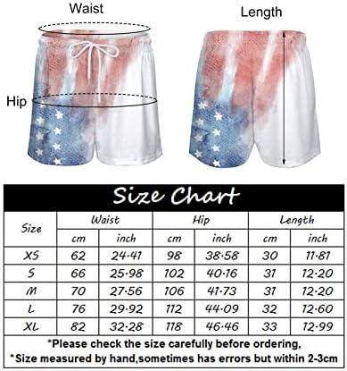 מכנסיים קצרים של 4 ביולי לנשים קיץ אמריקה קז'ואל דגל מכנסיים קצרים
