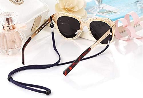 רצועת משקפי עור של זינגסו ספורט פו, 3 יח 'משקפי שמש משקפי שמש מרובי-צבעים מתכווננים שרשרת משקפי ראייה.