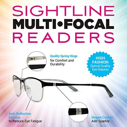 Sightline Lucy Lucy Multi Multi Focuce משקפי קריאה מסגרת מעצבת