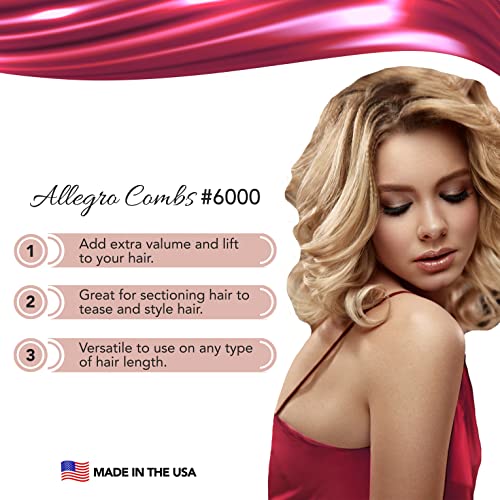 Allegro Combs 6000 שיניים רחבות מתגרה בהרמת שיער מאוורר מסרקי שיער חלל מעצב שיער שיער מתולתל שנעשה בארצות